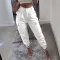 Women's fashion casual with pockets, long leg binding, slim fit workwear, casual pants