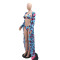 New women's bikini long sleeved printed three piece one-piece swimsuit