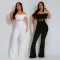 New sexy one-piece lace see through jumpsuit slim pants for women