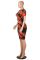 Style Nightclub Women's Printed Mesh Dress+Small Tank Top+Shorts 3-Piece Set