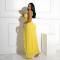 New suspender hollow dress solid color slit long skirt