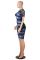 Style Nightclub Women's Printed Mesh Dress+Small Tank Top+Shorts 3-Piece Set