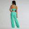 Fashionable women's sexy chicken eye metal buckle pants two-piece set new