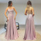 Fashionable women's temperament sexy suspender backless hot stamping dress