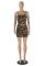 Fashionable and versatile solid color printed home comfortable suspender short skirt set
