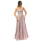 Fashionable women's temperament sexy suspender backless hot stamping dress