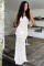 Sweet, fresh, intellectual, elegant, versatile lace sheer long dress