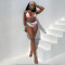 Swimsuit print bikini European and American fashion women's swimsuit three piece set for women without headscarf