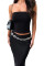 New solid color explosive base, comfortable and sexy slim fit two-piece set with strapless and long skirt