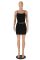 Fashionable and versatile solid color printed home comfortable suspender short skirt set