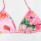 Swimsuit print bikini European and American fashion women's swimsuit three piece set for women without headscarf