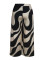 Women's Fashion Casual Stripe Printed Elastic Waist Straight Tube Large Pants