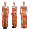 Strap up sexy top paired with slim fit wide leg pants, fashionable two-piece set for women