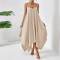 Summer women's fashionable and elegant irregular hem camisole plus size dress