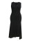 Women's fashionable and elegant V-neck ruffle edge irregular hem plus size long dress