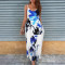 Summer women's fashionable and elegant V-neck suspender suitable for vacation plus size dresses