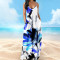 Summer women's fashionable and elegant V-neck suspender suitable for vacation plus size dresses