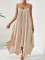 Summer women's fashionable and elegant irregular hem camisole plus size dress