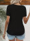 Summer women's fashionable and elegant wavy square neck short sleeved slim fit top