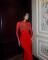 Hot rhinestone mesh long sleeved patchwork waist cinching slit dress for women, slim fit long dress for women