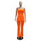 Fashion women's strapless top paired with pants two-piece set