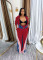 Polyester+denim splicing sports pants set, two-piece set with 4 pockets