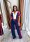 Women's velvet patchwork lapel zipper drawstring short sleeved sports pants set two-piece set