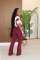 Collar zipper polyester splicing micro flared pants jumpsuit