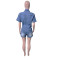 High stretch short sleeved slim fit denim jumpsuit