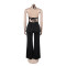 Women's high neck sleeveless jumpsuit
