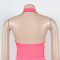 Women's two-piece set, deep V-neck sleeveless tight vest, pocket mesh pants, workwear style set
