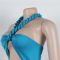 Women's hollow out design sleeveless hanging neck tight fringe jumpsuit long skirt