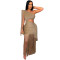 2025 New Asymmetric One Shoulder Tassel Long Dress