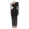 2025 New Asymmetric One Shoulder Tassel Long Dress