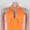 Women's two-piece set, deep V-neck sleeveless tight vest, pocket mesh pants, workwear style set