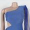 2025 New Asymmetric One Shoulder Tassel Long Dress