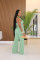 High waisted design woven style suspender sleeveless loose straight tube jumpsuit
