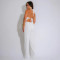 Women's high neck sleeveless jumpsuit