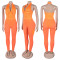 Women's two-piece set, deep V-neck sleeveless tight vest, pocket mesh pants, workwear style set