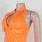 Women's two-piece set, deep V-neck sleeveless tight vest, pocket mesh pants, workwear style set