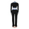 Sexy single breasted slim fit retro Polo slim fit knit sweater long pants two sets