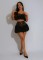 Women's off shoulder camisole top, high waisted short skirt set