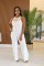 Women's high neck sleeveless jumpsuit