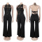 Women's high neck sleeveless jumpsuit