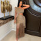 2025 New Asymmetric One Shoulder Tassel Long Dress