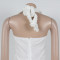 High waisted design woven style suspender sleeveless loose straight tube jumpsuit
