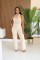 Women's high neck sleeveless jumpsuit