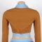 Sexy single breasted slim fit retro Polo slim fit knit sweater long pants two sets