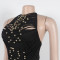 Women's high neck sleeveless jumpsuit