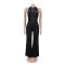Women's high neck sleeveless jumpsuit